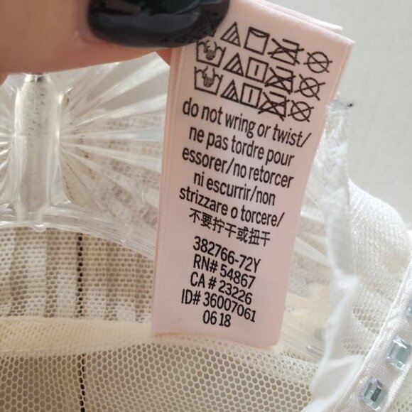 VS Sheer Chiffon Pleated Top Rhinestone Coquette Lingerie - Picture 9 of 13